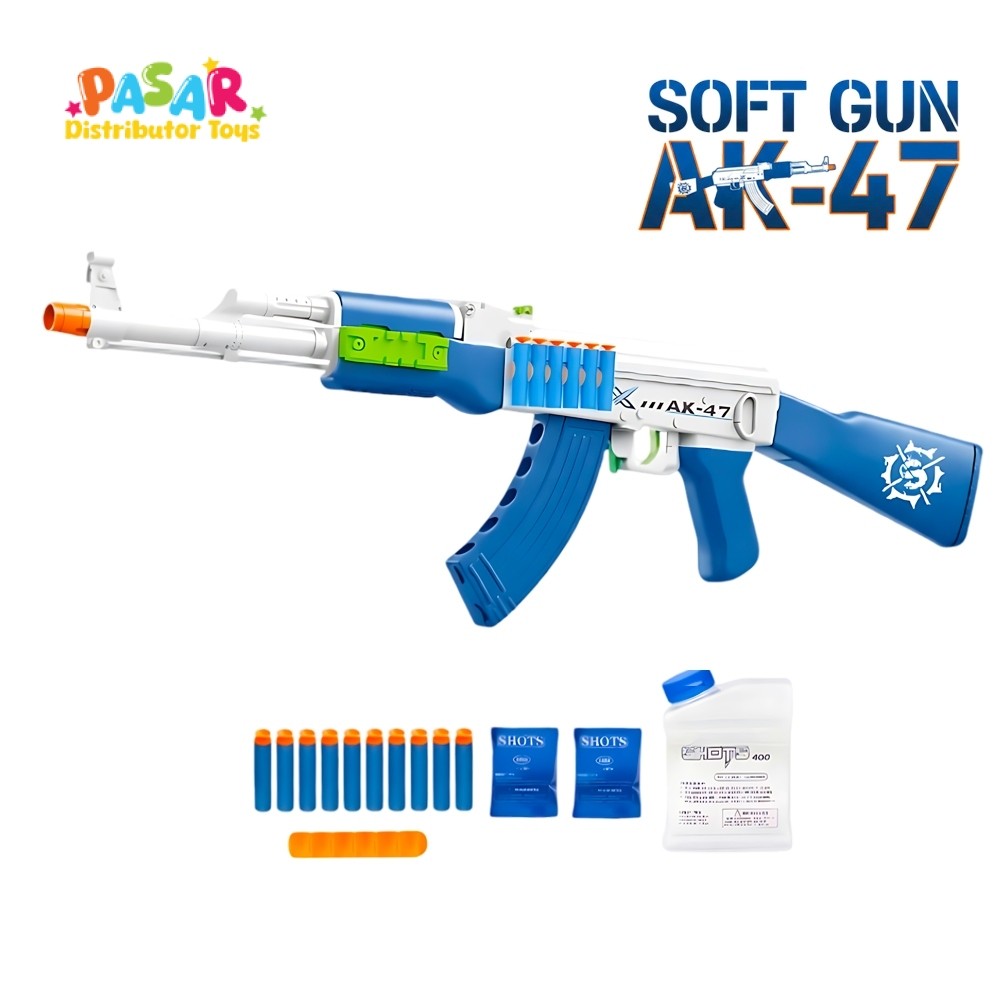 Mainan Anak 502-13 SOFT GUN BATTLE AK-47 Mainan Tembakan Busa Manual Edukasi Anak Seru