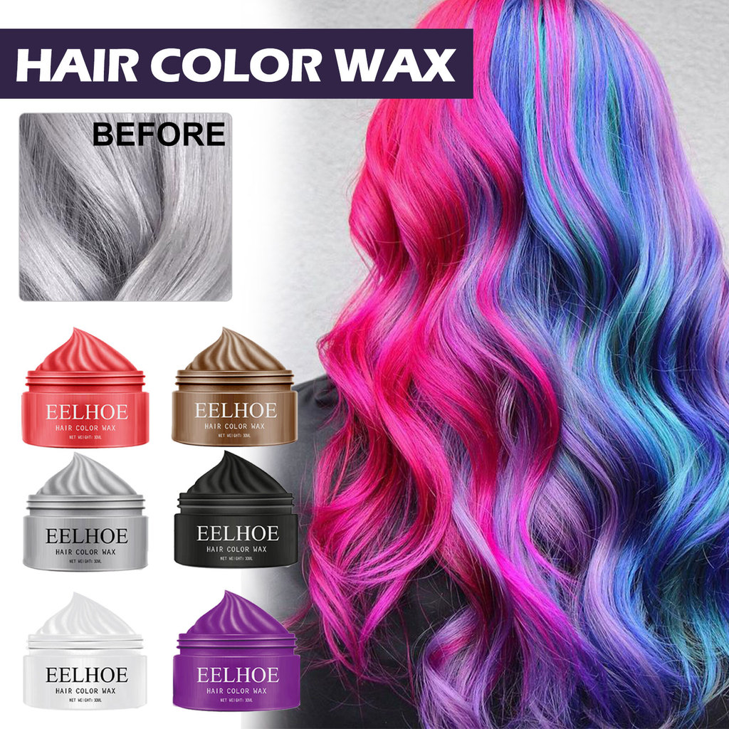 EELHOE Pewarna Rambut 30ml Pewarna Rambut Hitam Pewarna Rambut Ssh Grey Lilin rambut