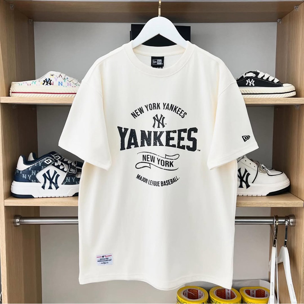 Kaos Tshirt New Era New York High Quality Import Full Cotton 20 S Super Premium Unisex No Bordir
