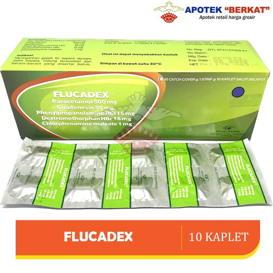 [TERBUKTI] FLUCADEX TAB 10S/OBAT BATUK PILEK/OBAT BATUK BERDAHAK DAN KERING