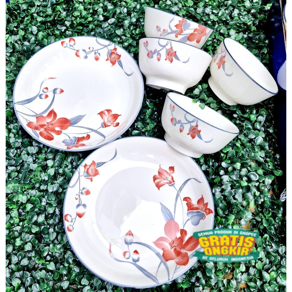 PIRING SET MANGKOK HAMPERS HADIAH SOUVENIR GIFT SET PIRING DAN MANGKUK / souvenir spesial custom