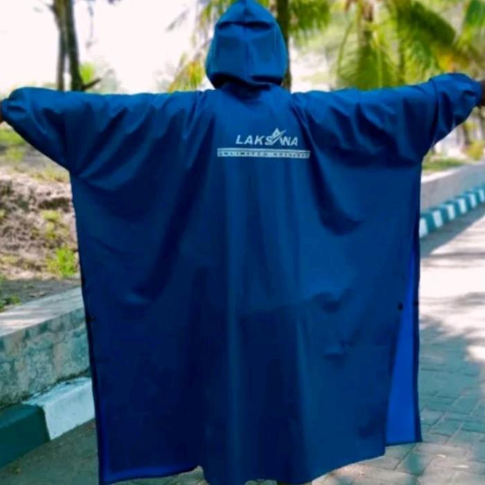 Laksana Jas Hujan Jumbo Ponco Kelelawar PVC 025 Tebal Lentur Elastis Pria Wanita Mantel Hujan Origin