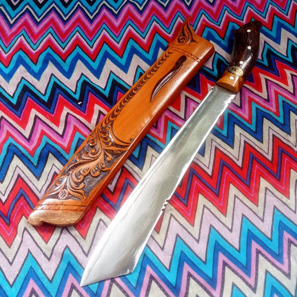 GOLOK ASLI CIBATU patimura ukir batik ukuran sedang GOLOK pemotong