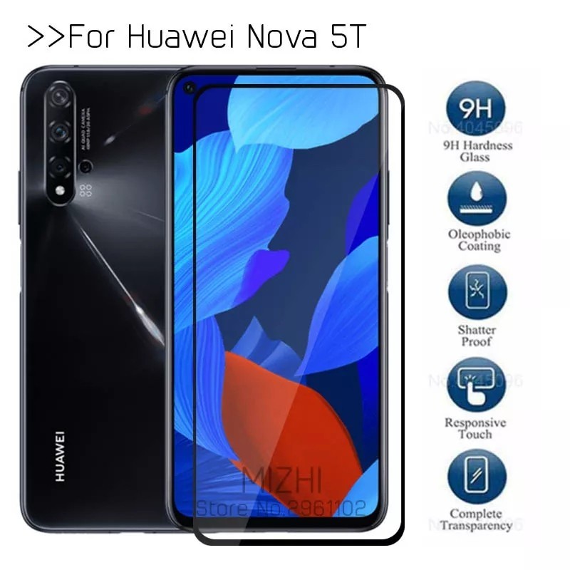 TEMPERED GLASS PREMIUM FULL COVER FULL LEM HUAWEI NOVA 5T