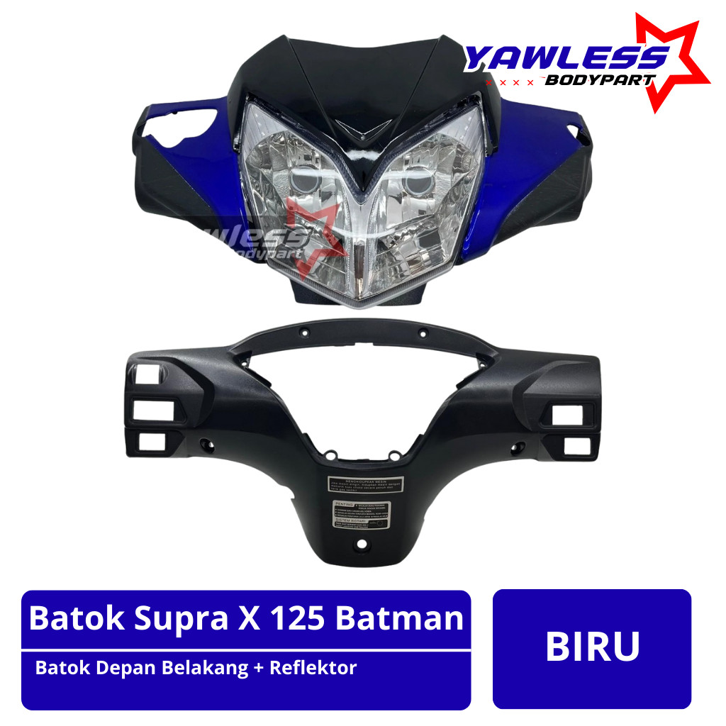 batok kepala supra x 125 Batman warna BIRU + Reflektor supra x 125 / batok lampu supra x 125