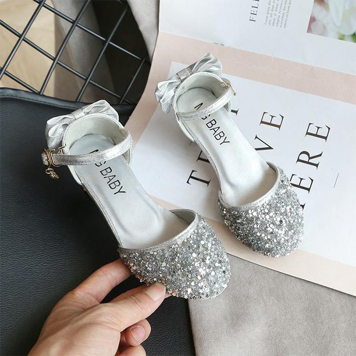 Sepatu Pesta Low Heels Cantik Anak Perempuan Blink Party Shoe Girl Cewek Korean Fashion (ZH-SS1) - S