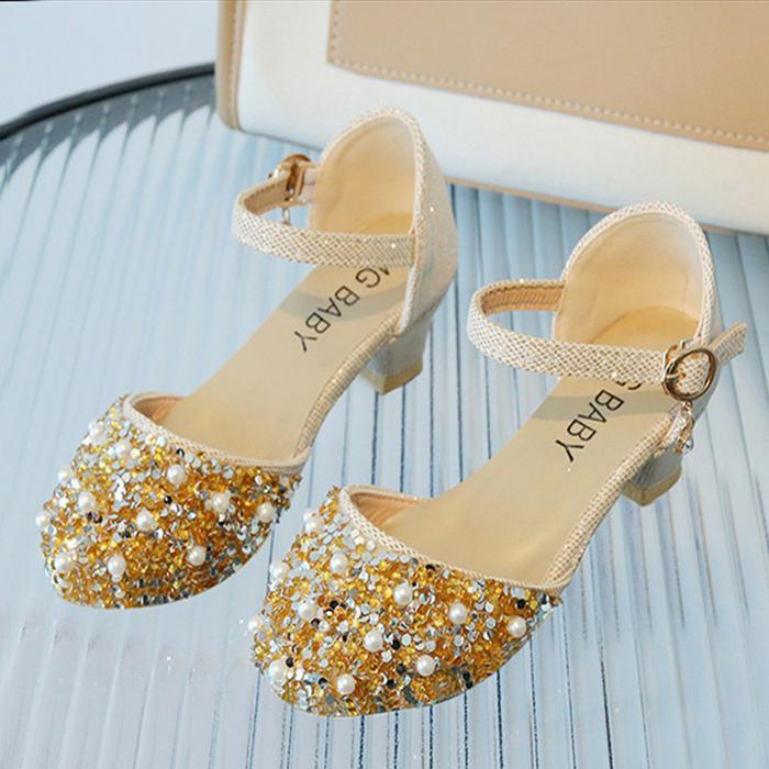 Sepatu Pesta Low Heels Cantik Anak Perempuan Blink Party Shoe Girl Cewek Korean Fashion (ZH-SS2) - G