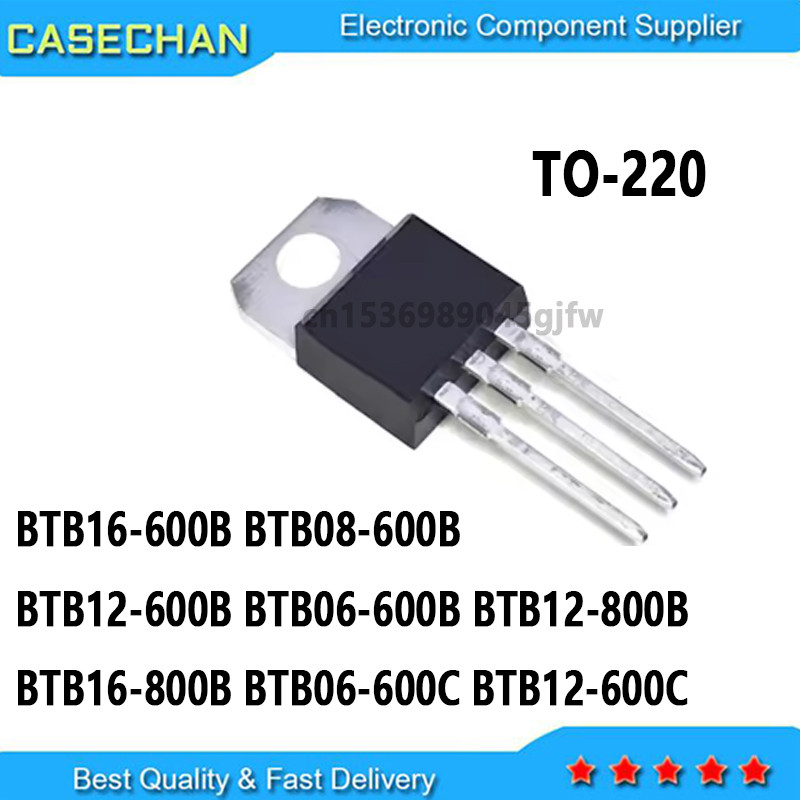 10PCS  BTB12-600C BTB06-600C TO-220 BTB12-800B BTB16-800B BTB16-600B BTB08-600B BTB12-600B BTB06-600