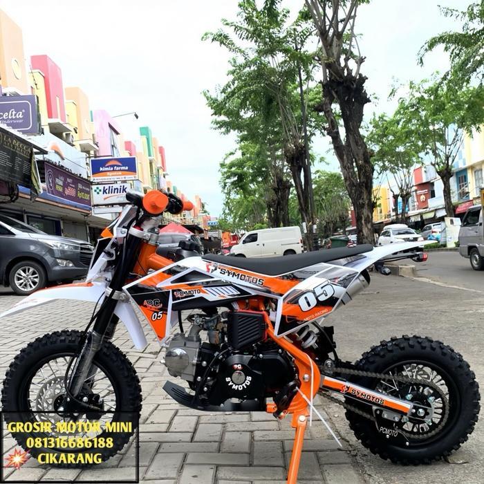 MOTOR MINI TRAIL 50CC SYMOTOS RING 12/10 MESIN HONDA - Orange