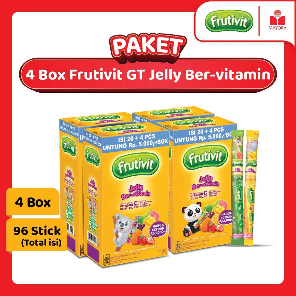 Paket 4 Box Frutivit GT Jelly Ber-vitamin