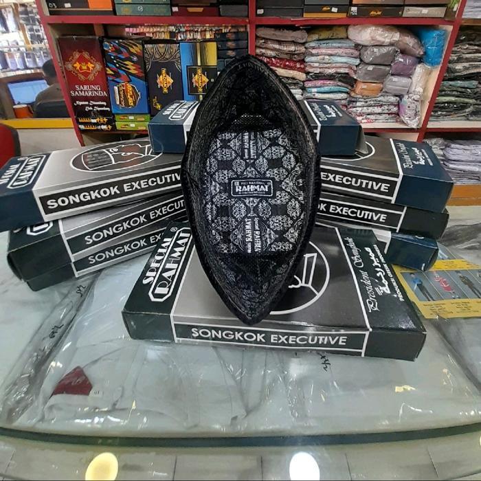 peci hitam ac tinggi 7 songkok hitam merek rahmat - Tinggi 7, 6