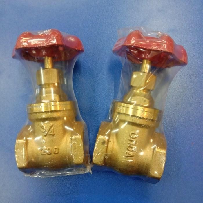 Gate valve onda 3/4" kuningan kran putar onda 3/4 inch