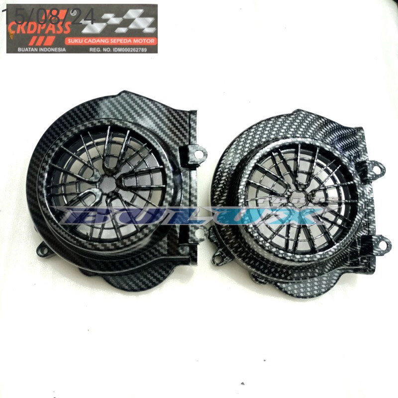 COVER TUTUP KIPAS MESIN CUSTOM CARBON BEAT STREET/BEAT SCOOPY ESP FI 2016 2017 2018 2019 KARBOIN WTP