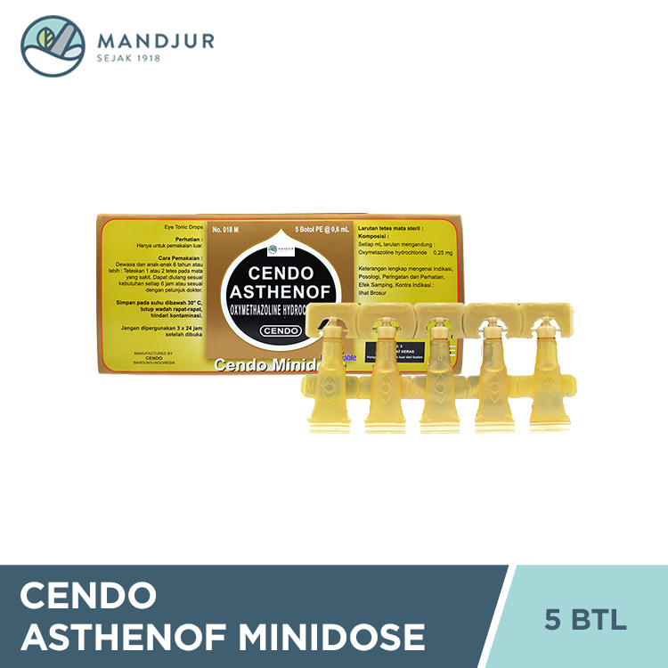 [obat mata] Cendo Asthenof Minidose 0.6 ml - Obat Tetes Mata untuk Iritasi Ringan, Mata Merah dan Ke
