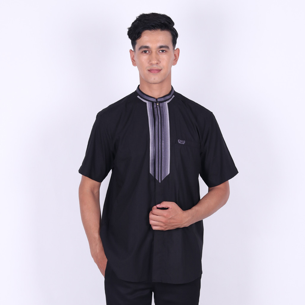 Baju Koko Asli 100% Original | Baju Koko BHS Cosmo Salman Hitam BHS Original