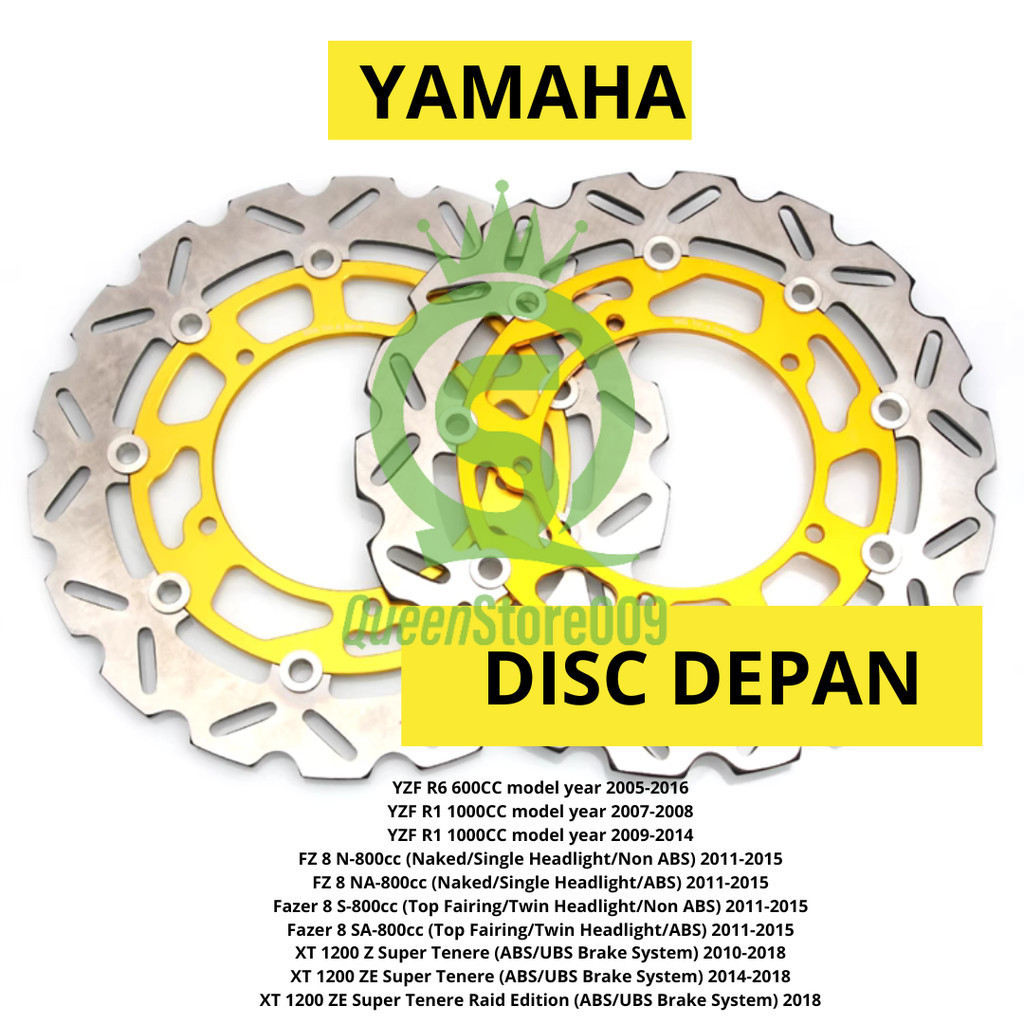 Cakram Disc Piringan Disc Untuk Motor Yamaha YZF R6 2005-2016 R1 2007-2014