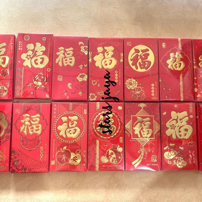 Angpao Fu Imlek, Angpao Imlek Universal, Angpau Sincia, Angpau Merah - Besar