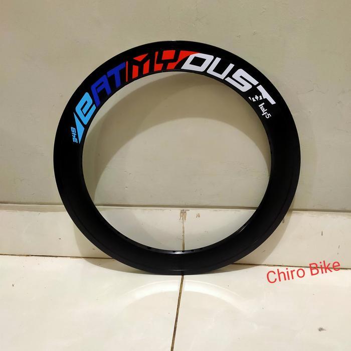 velg rims sepeda lipat 16 plus 349 HALF5 4cm 28h hitam - satuan
