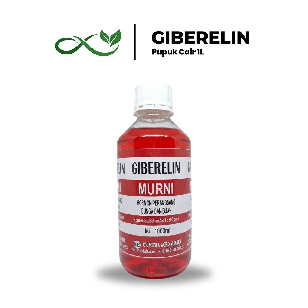 Giberelin Murni 1L Original Hormon Pertumbuhan Buah Bunga Tanaman 500 ppm