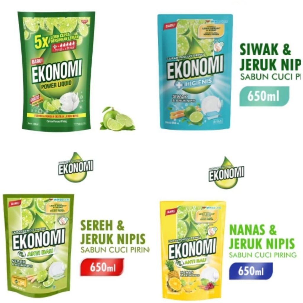 1 Dus Isi 12pcs  Sabun Cuci Piring Ekonomi 650 ml [OKULELE]