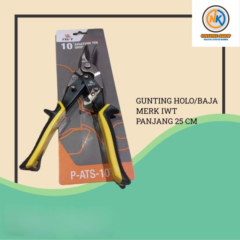NK_ONLINESHOP MENJUAL IWT GUNTING BAJA - Gunting Galvalum IWT 10 inch / Gunting Hollow 10” / Holo / 