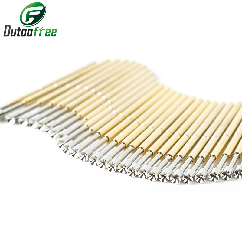 500PCS/Set Spring Test Probe Pogo Pin P50-P100 Brass Gold Plated Phosphorus Brass Gilded Stainless S