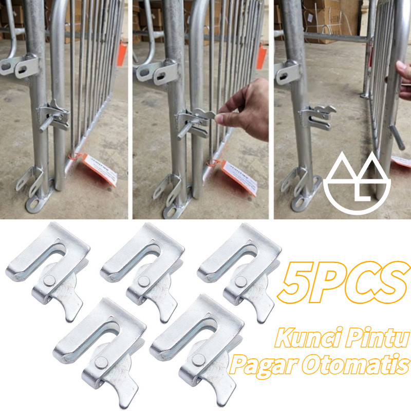 Isi 5pcs Kunci Pintu Pagar Otomatis Grendel Gembok Selot Untuk Pagar Taman Pertanian