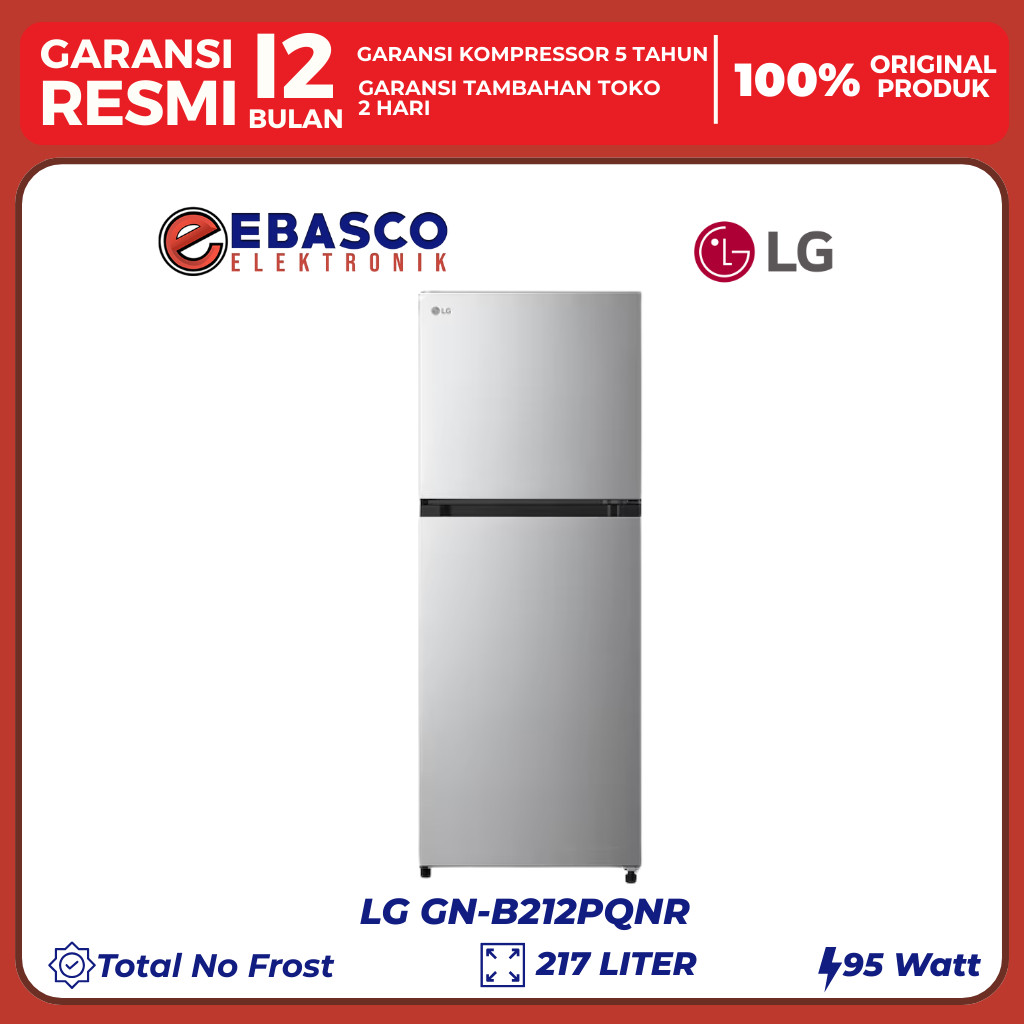 LG Kulkas GNB 212 PQNR 2 Pintu 217 Liter Low Watt Bergaransi Resmi