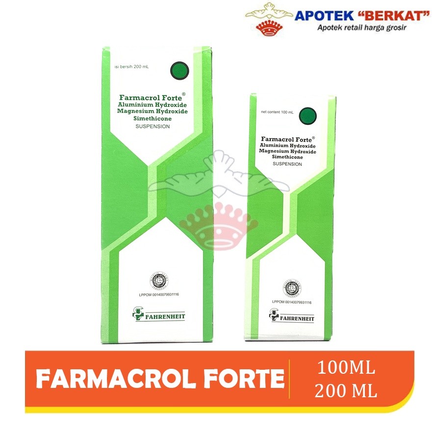 [Obat Maag sirup] Farmacrol Forte Sirup 100/200ml - Obat Maag & Asam Lambung