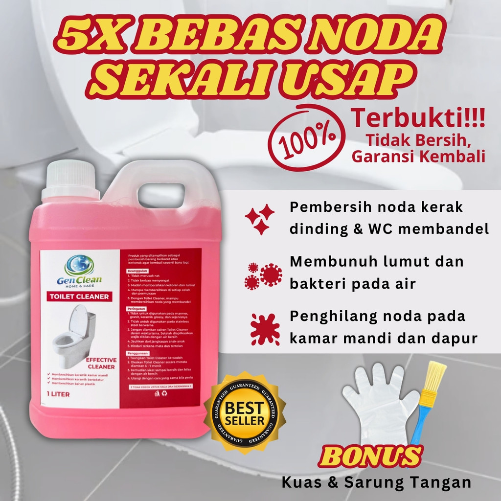 Pembersih Water Stain Lantai Keramik, Bantu Bekas Air Keras di Lantai Kamar Mandi X1-86
