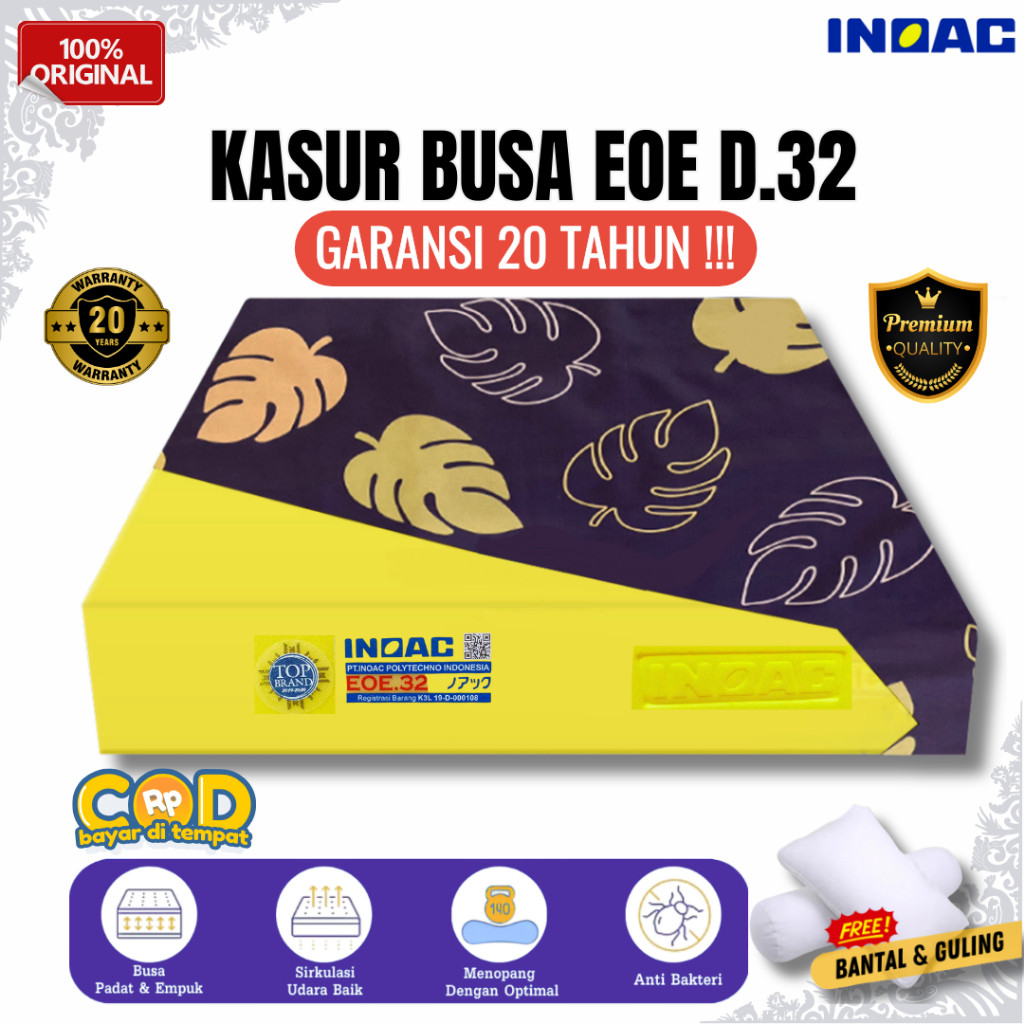 Kasur Busa INOAC Super EOE Density 32 Original Tebal 40cm 50cm JUMBO 200x200 / 200x180 / 200x160 / 2