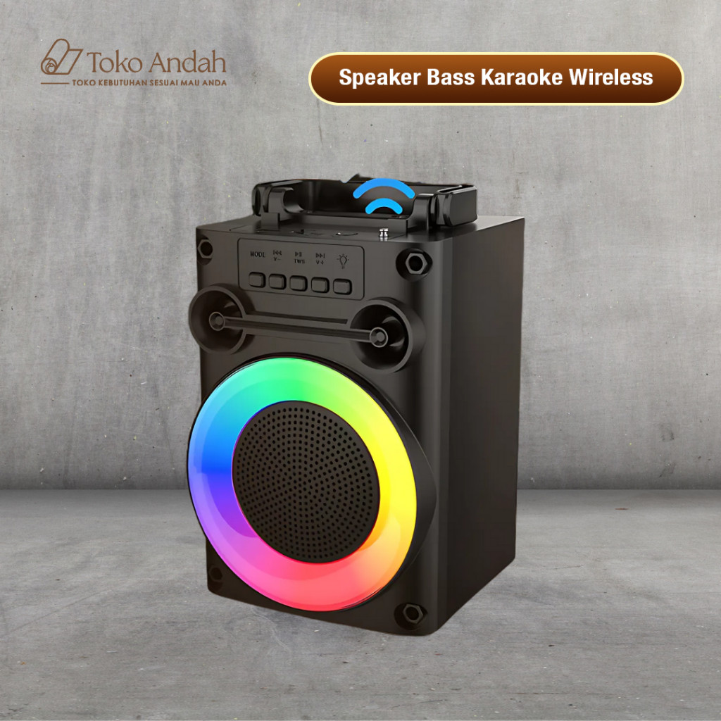 Speaker Bluetooth Karaoke Protable Super Bass Polytron Besar Original Mini Wireless Musik Box Full B