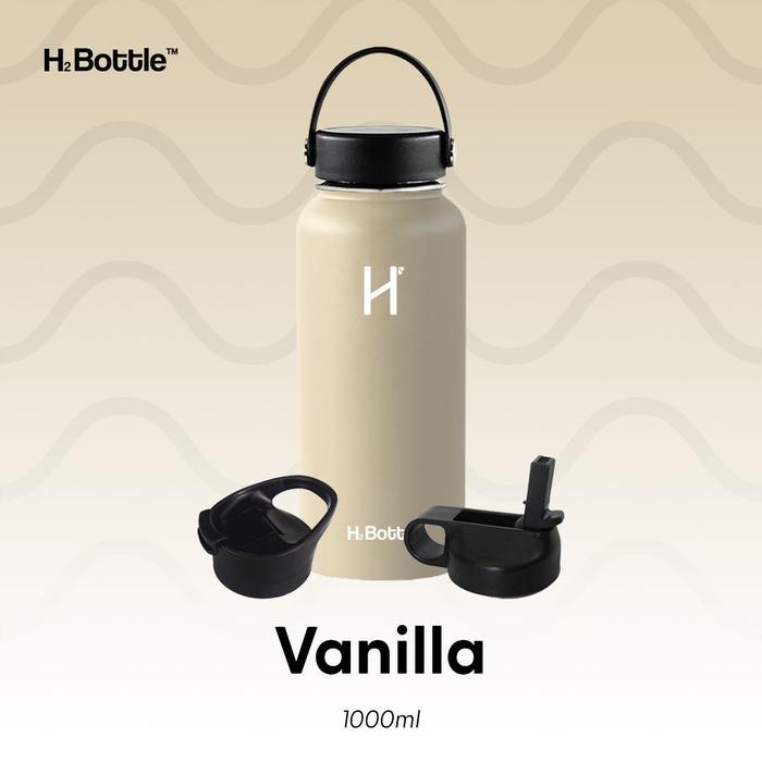 SixEleven4 H2 Bottle Vacuum Insulated Water Bottle 1 Liter - Vanilla