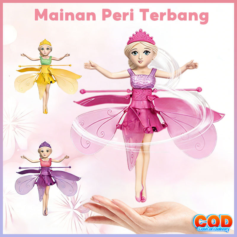 Mainan Terbang Peri Ajaib Mainan Peri Terbang Dengan Sensor Cahaya Mainan Melayang Terapung Mainan B