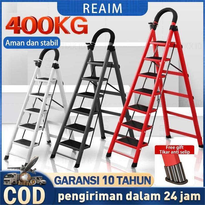 Cod Tangga Lipat Aluminium 3 Meter 6 Meter Tangga Lipat Plafon Murah Tangga Lipat 3/4/5/6/7/8 Step P