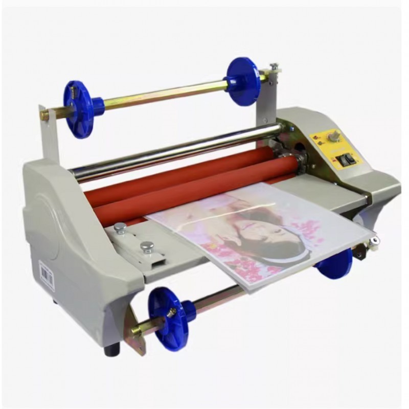110V/220V Hot Roll Laminating Machine Laminator with 2 rolls film free 350mm