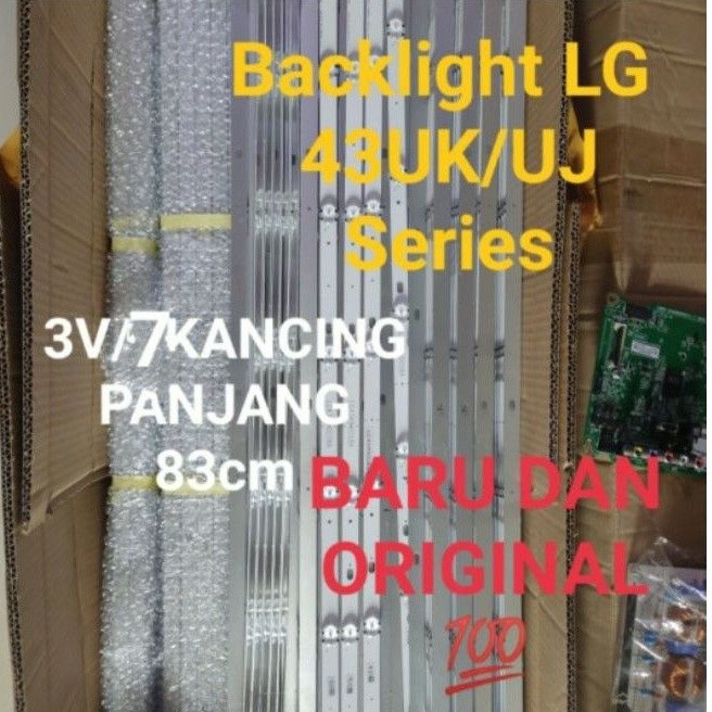 BL - Lampu Backlight TV LG 43 Inch 43UK 43UJ Series  3V 7K - 3 Volt 7 Kancing - 3V/7K
