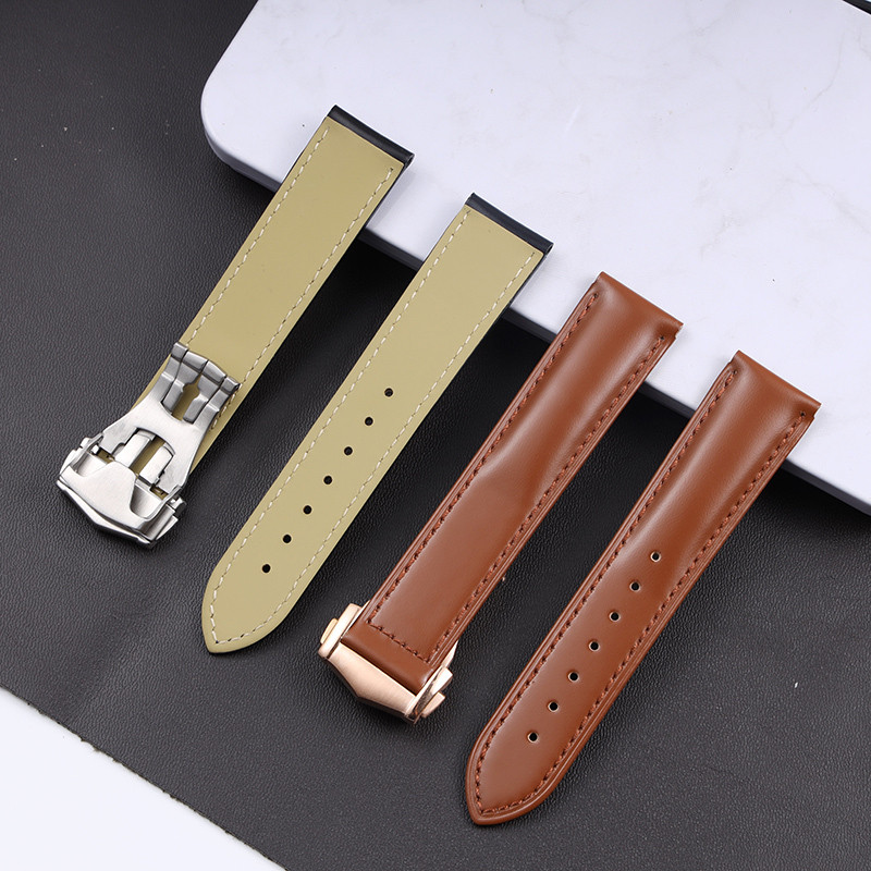 19/20/21/22mm Genuine Leather Watch Strap for OMEGA DE VILLE SEAMASTER SPEEDMASTER Series Watchband 