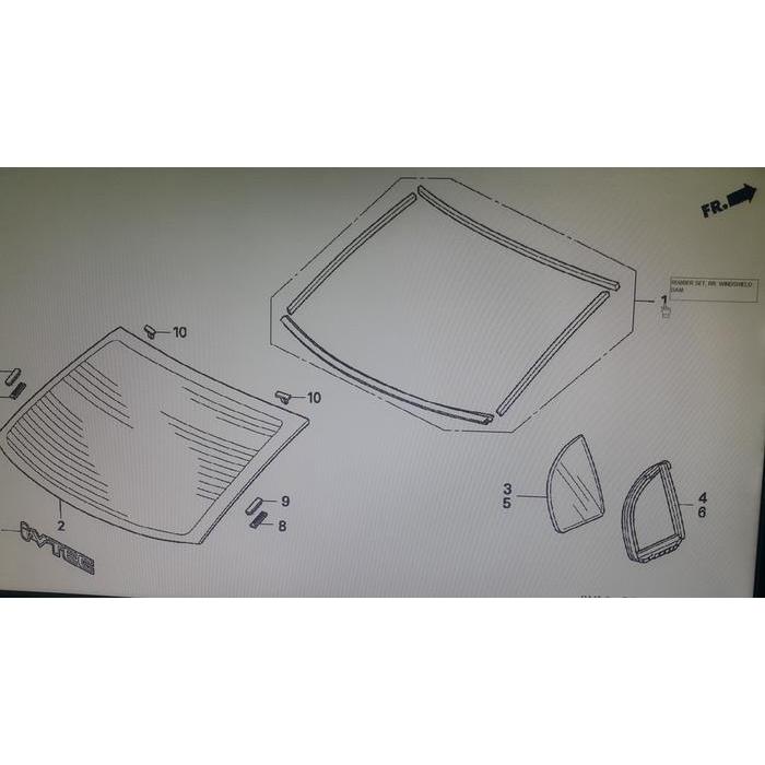 list / karet kaca belakang civic FD BERKUALITAS