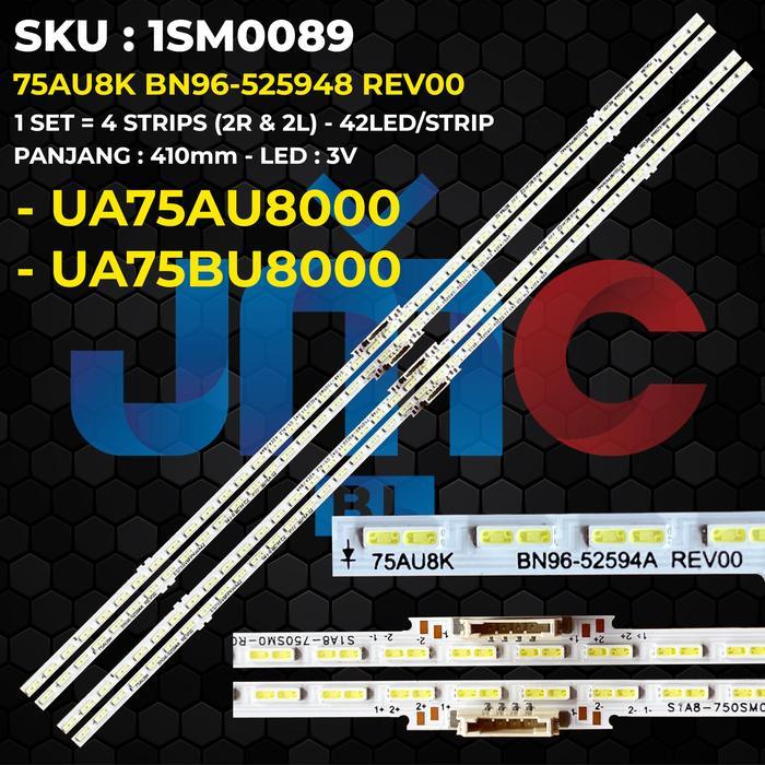 Backlight TV 75 Inch UA75AU8000 UA75BU8000 75AU8K BN96-525948 REV00