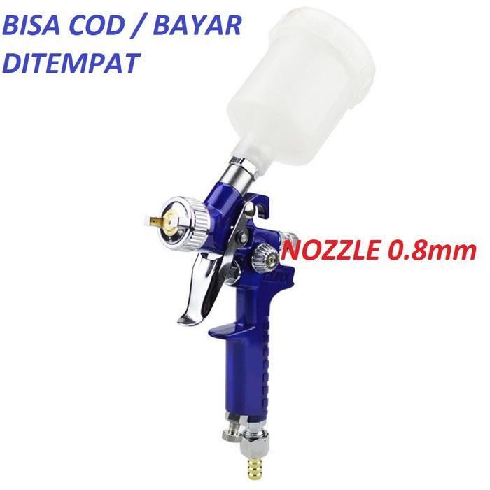 AETool Professional Spray Semprotan Cat 0.8 mm Nozzle HVLP Airbrush Tabung Atas - Nozzle 0.8 mm