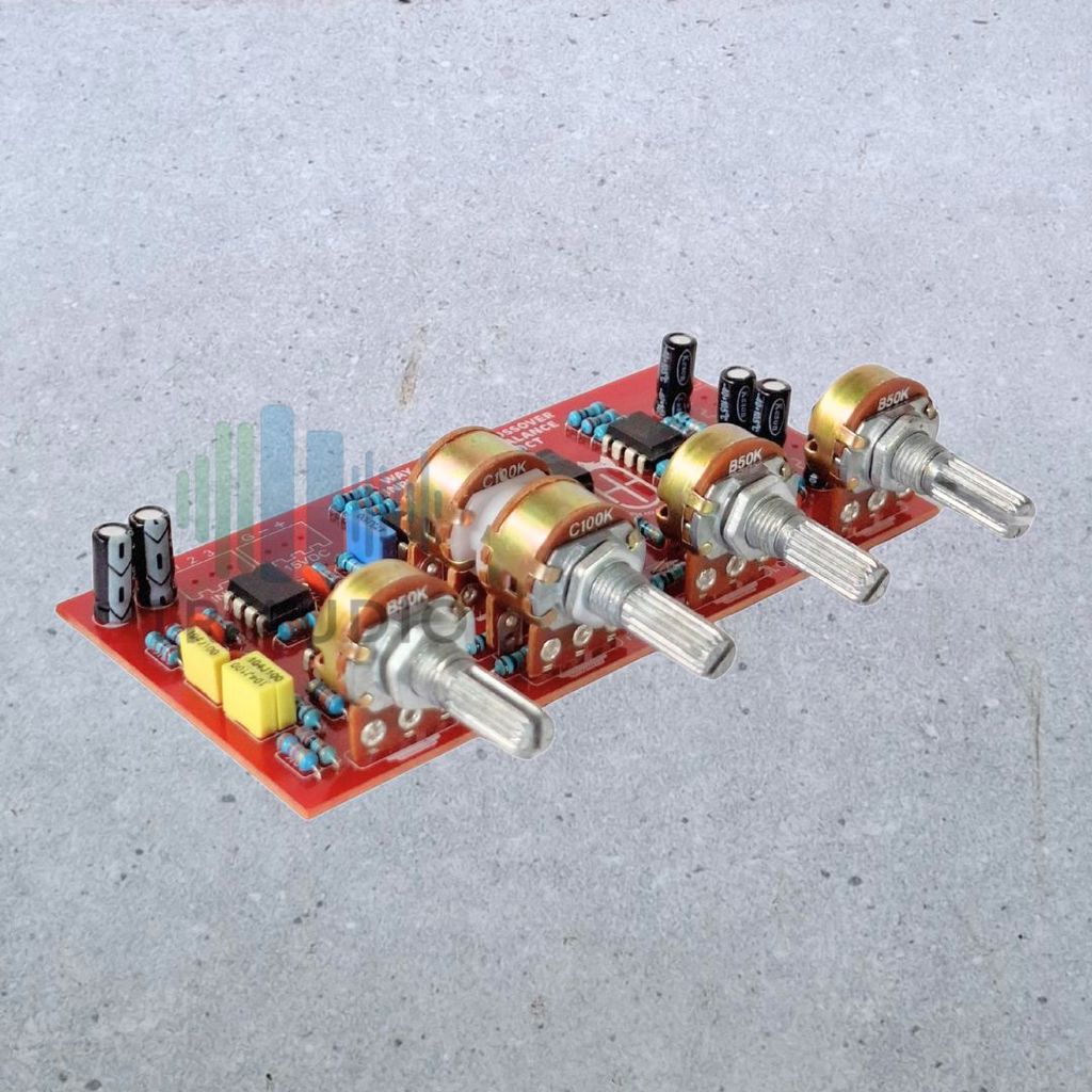 Crossover Aktif 2 Way Audio DIY 6 IC 4 Potensiometer