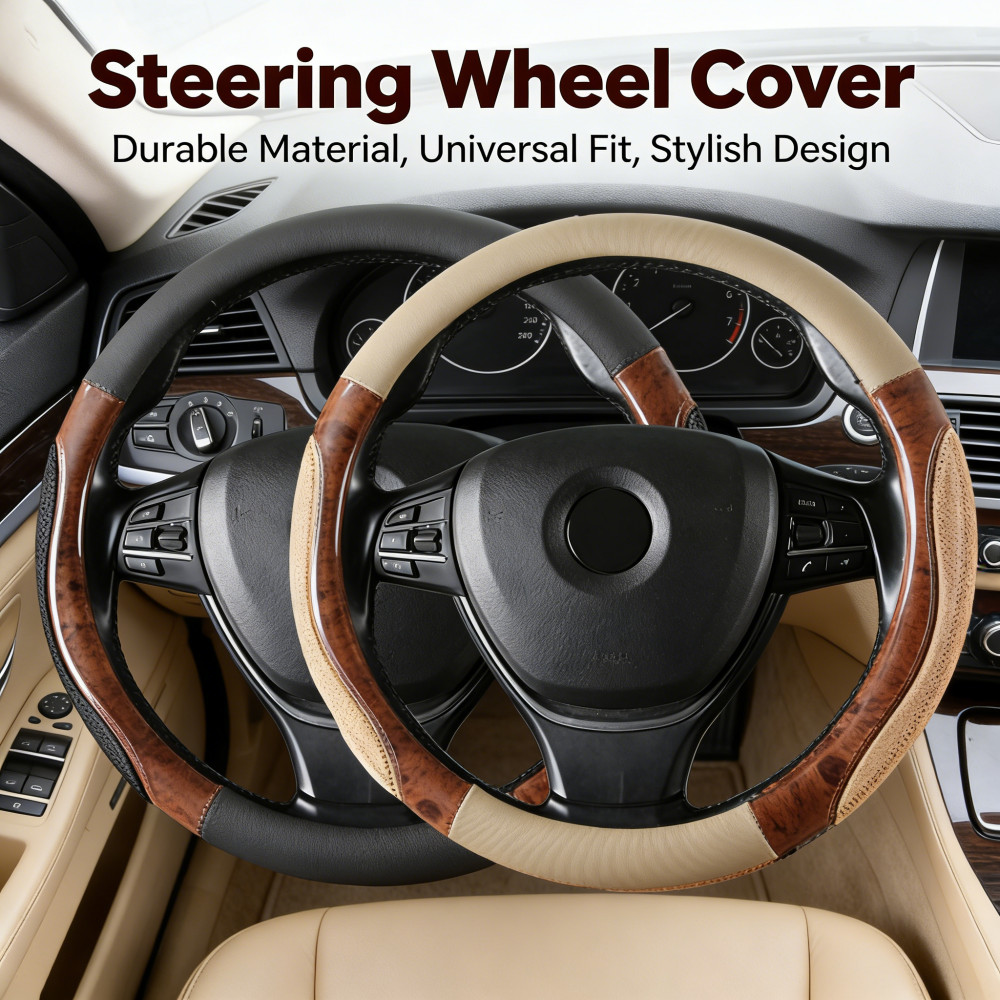 mobil stir cover setir sarung carbon racing Honda Jazz innova kayu Sintetis universal stir cover mob