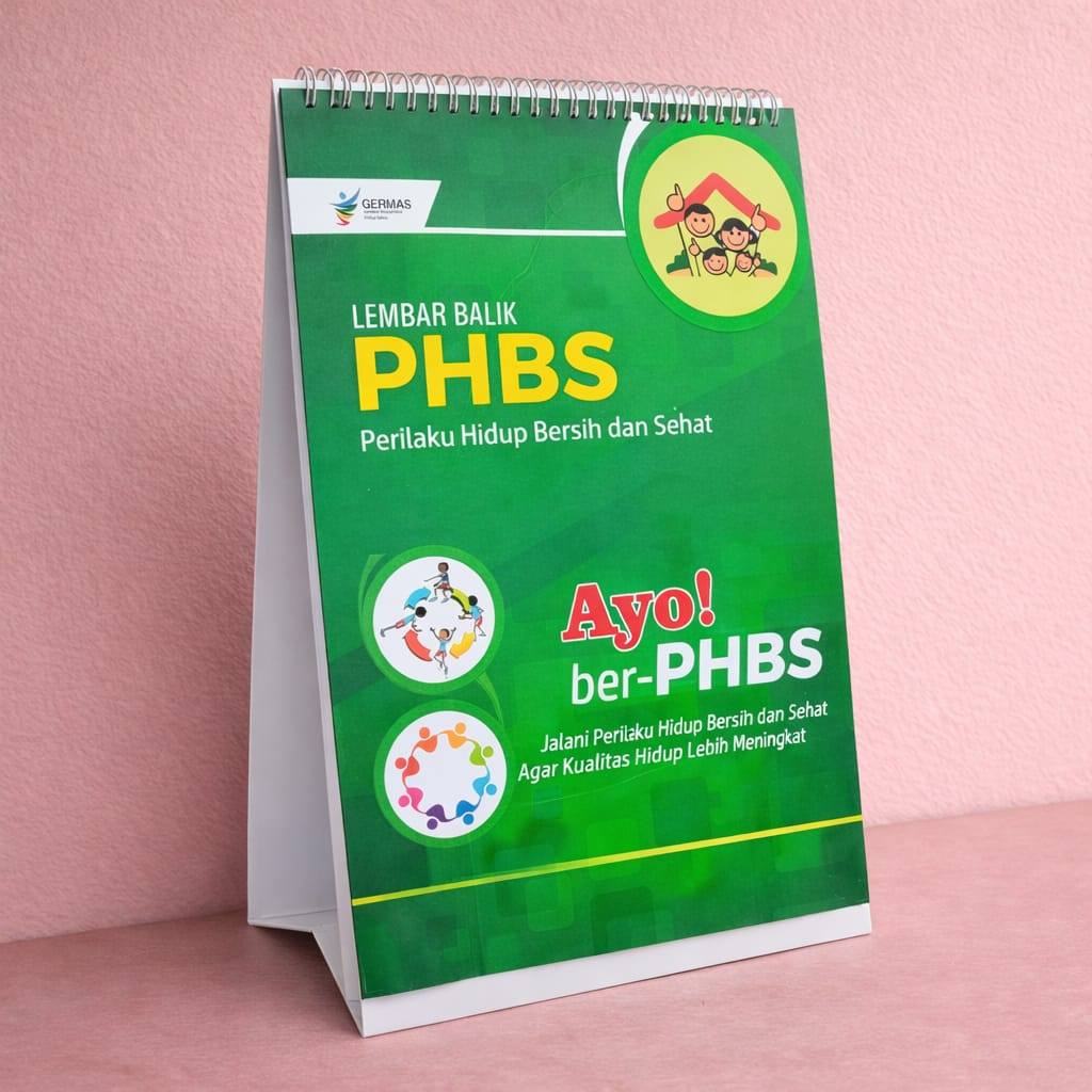 Lembar Balik PHBS - embar Balik Penyuluhan PHBS - PHBS Rumah Tangga - Lembar Balik Murah