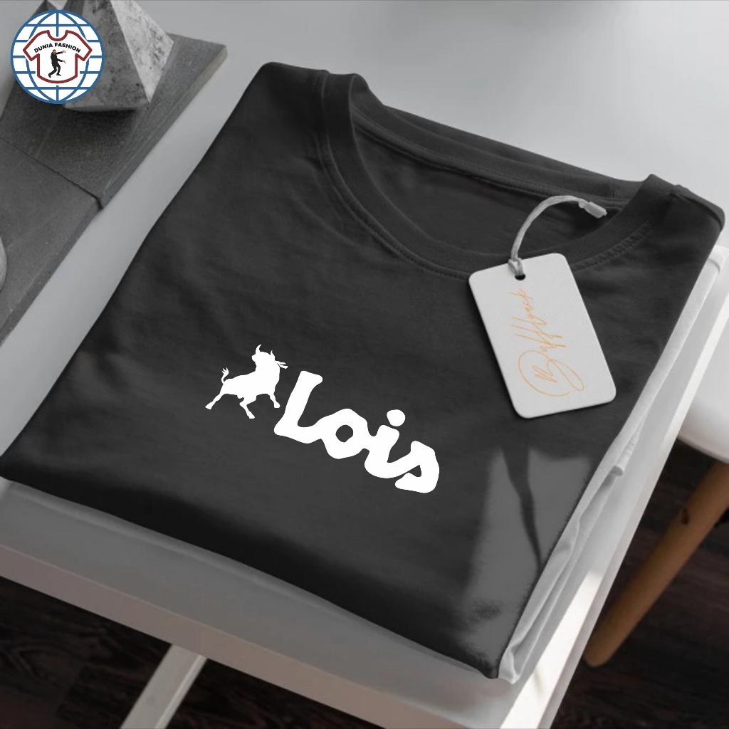 Cuanjayaclothing / COD - Baju Kaos Distro Lengan Pendek L012 LGS Text PUTIH Premium Quality Koas Cot