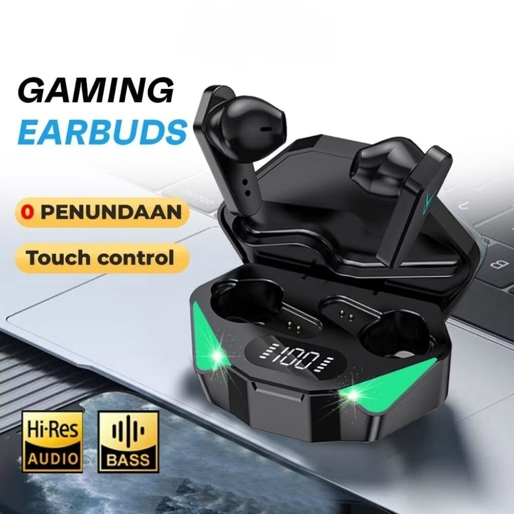TWS Murah earphone Bluetooth TWS X15 Wireless Stereo Gaming Earbuds  Bluetooth V5.3 Original Premium