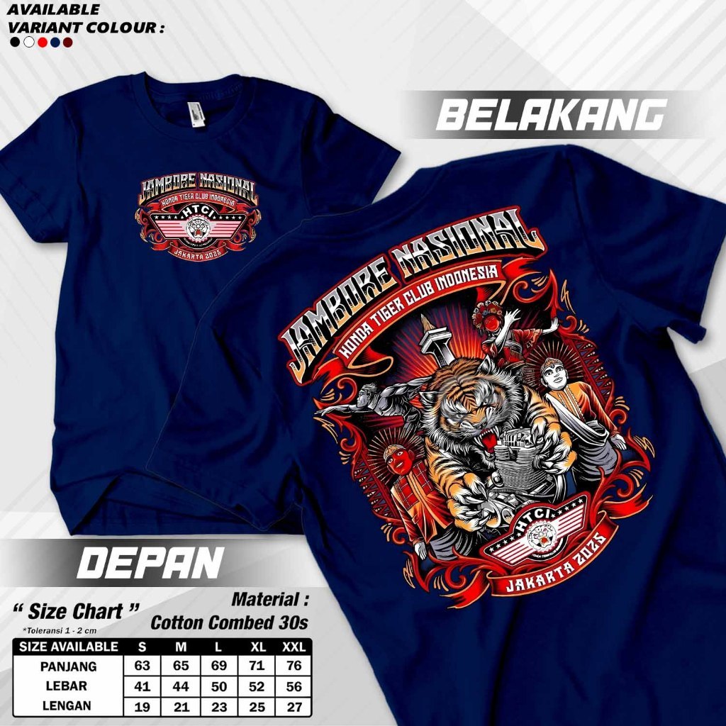 KAOS JAMNAS HONDA TIGER CLUB INDONESIA  JAMNAS HTCI Jakarta 2025