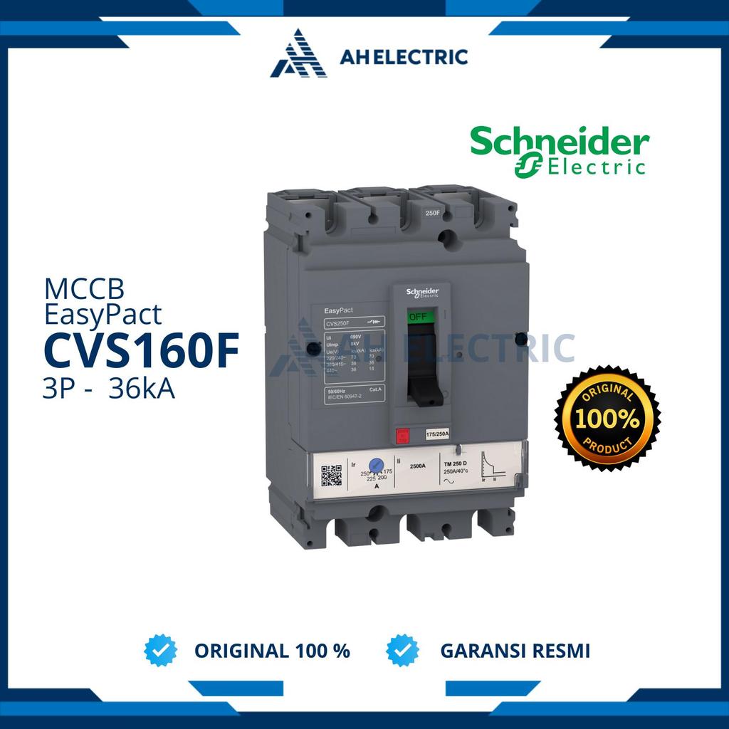 Schneider MCCB NFB Breaker CVS160F 3P 36kA | 125A 160A | Original