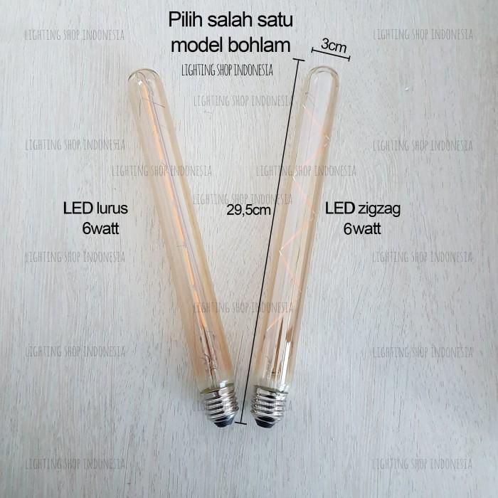 L650 lampu gantung vintage 1lampu + lampu Filamen edison led 6-7w - tanpa bohlam