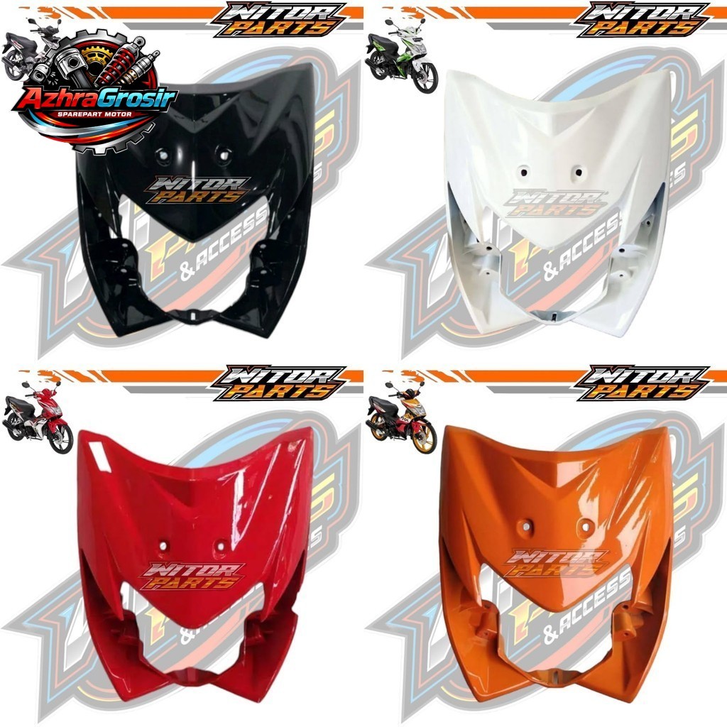 Tameng Dasi Cover Depan Honda Blade Lama Hitam Putih Merah Oren / Dasi Tameng Panel Dada Depan Honda